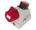 CEE-naarasliitin, Harmaa / Punainen, 5P, Kaapeliasennus, 16A, IP44 / IP56, 400V